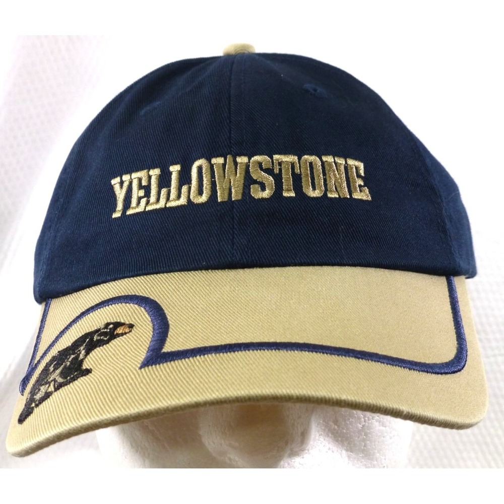 Royal Headwear Yellowstone Park Hat Khaki Bear Embroidery Adjustable Strap